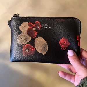 Coach Floral Print Wristlet